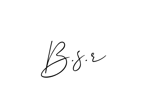 Allison_Script is a professional signature style that is perfect for those who want to add a touch of class to their signature. It is also a great choice for those who want to make their signature more unique. Get B.s.r name to fancy signature for free. B.s.r signature style 2 images and pictures png