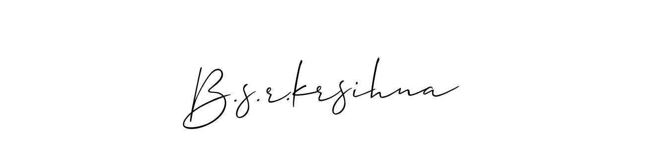 Make a short B.s.r.krsihna signature style. Manage your documents anywhere anytime using Allison_Script. Create and add eSignatures, submit forms, share and send files easily. B.s.r.krsihna signature style 2 images and pictures png