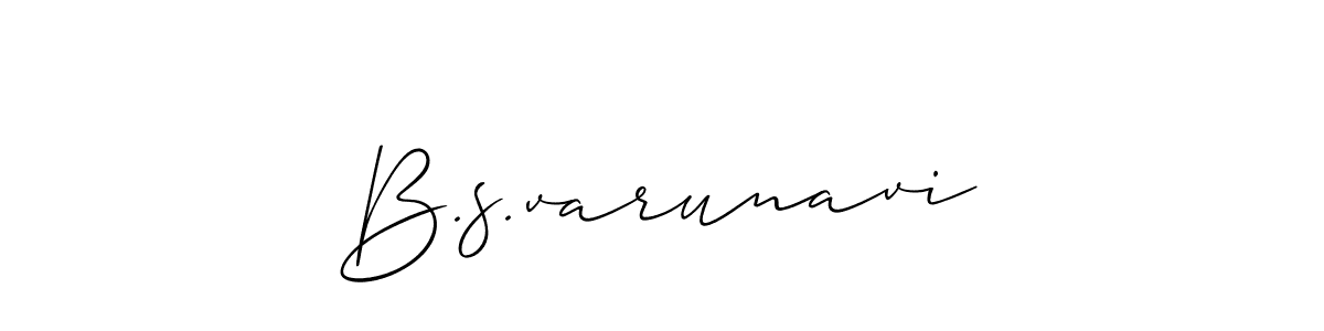 Allison_Script is a professional signature style that is perfect for those who want to add a touch of class to their signature. It is also a great choice for those who want to make their signature more unique. Get B.s.varunavi name to fancy signature for free. B.s.varunavi signature style 2 images and pictures png