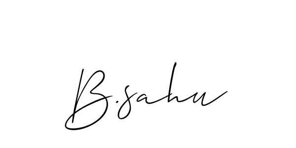 Make a beautiful signature design for name B.sahu. With this signature (Allison_Script) style, you can create a handwritten signature for free. B.sahu signature style 2 images and pictures png