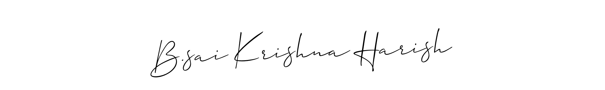 Best and Professional Signature Style for B.sai Krishna Harish. Allison_Script Best Signature Style Collection. B.sai Krishna Harish signature style 2 images and pictures png
