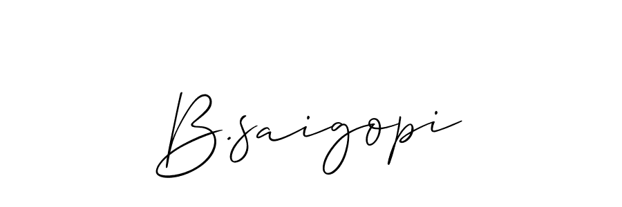 It looks lik you need a new signature style for name B.saigopi. Design unique handwritten (Allison_Script) signature with our free signature maker in just a few clicks. B.saigopi signature style 2 images and pictures png