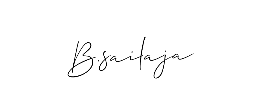 Create a beautiful signature design for name B.sailaja. With this signature (Allison_Script) fonts, you can make a handwritten signature for free. B.sailaja signature style 2 images and pictures png