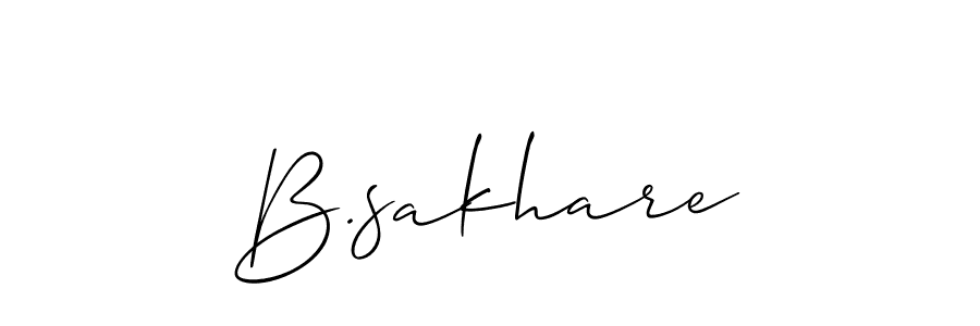 Best and Professional Signature Style for B.sakhare. Allison_Script Best Signature Style Collection. B.sakhare signature style 2 images and pictures png