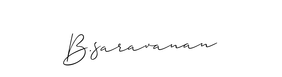 How to Draw B.saravanan signature style? Allison_Script is a latest design signature styles for name B.saravanan. B.saravanan signature style 2 images and pictures png