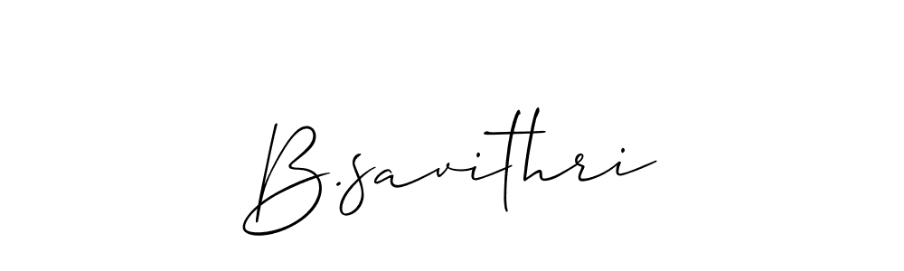 How to make B.savithri name signature. Use Allison_Script style for creating short signs online. This is the latest handwritten sign. B.savithri signature style 2 images and pictures png