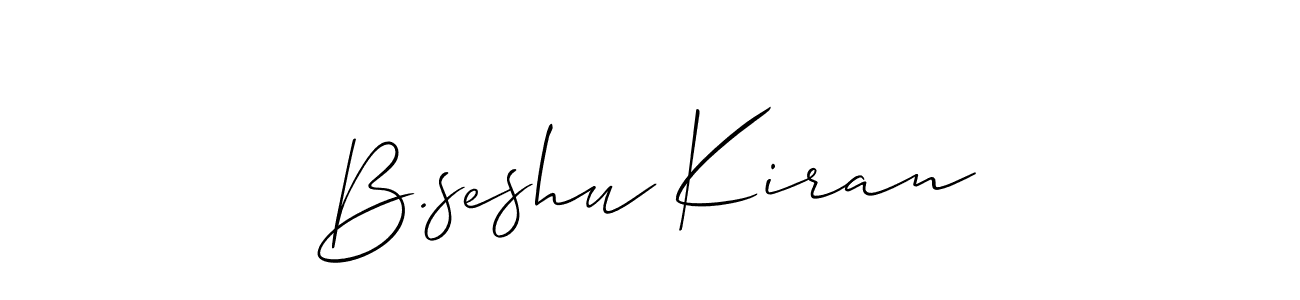 How to Draw B.seshu Kiran signature style? Allison_Script is a latest design signature styles for name B.seshu Kiran. B.seshu Kiran signature style 2 images and pictures png