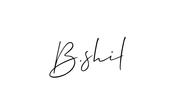 Make a beautiful signature design for name B.shil. Use this online signature maker to create a handwritten signature for free. B.shil signature style 2 images and pictures png