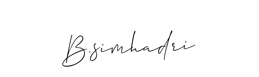 You can use this online signature creator to create a handwritten signature for the name B.simhadri. This is the best online autograph maker. B.simhadri signature style 2 images and pictures png