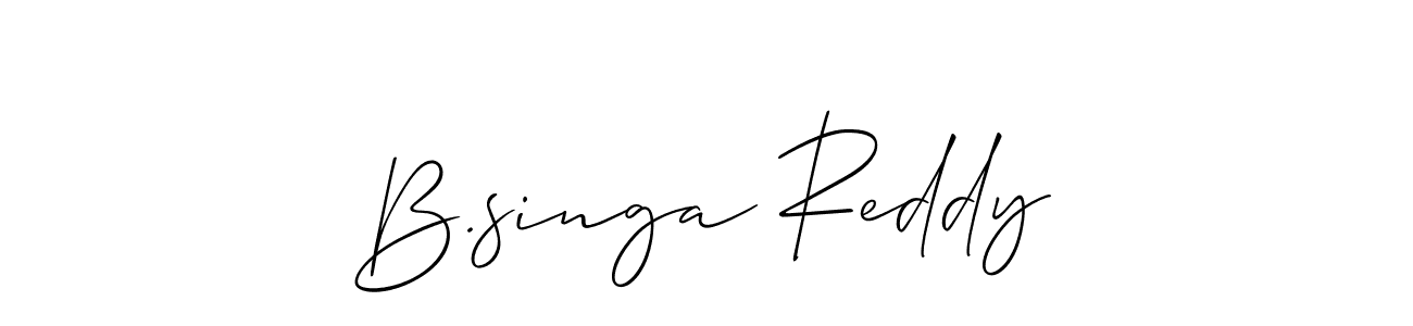 You should practise on your own different ways (Allison_Script) to write your name (B.singa Reddy) in signature. don't let someone else do it for you. B.singa Reddy signature style 2 images and pictures png
