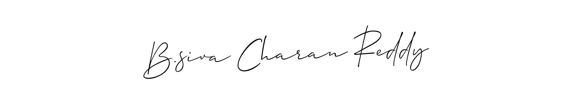 Also we have B.siva Charan Reddy name is the best signature style. Create professional handwritten signature collection using Allison_Script autograph style. B.siva Charan Reddy signature style 2 images and pictures png