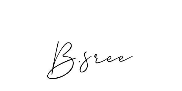 Make a beautiful signature design for name B.sree. With this signature (Allison_Script) style, you can create a handwritten signature for free. B.sree signature style 2 images and pictures png