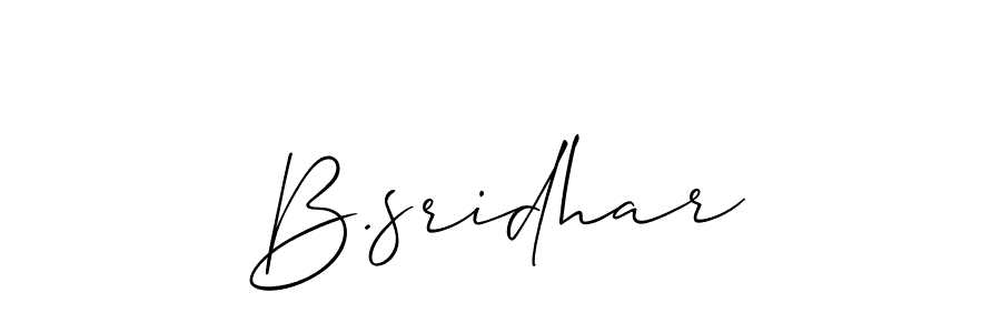 Also You can easily find your signature by using the search form. We will create B.sridhar name handwritten signature images for you free of cost using Allison_Script sign style. B.sridhar signature style 2 images and pictures png