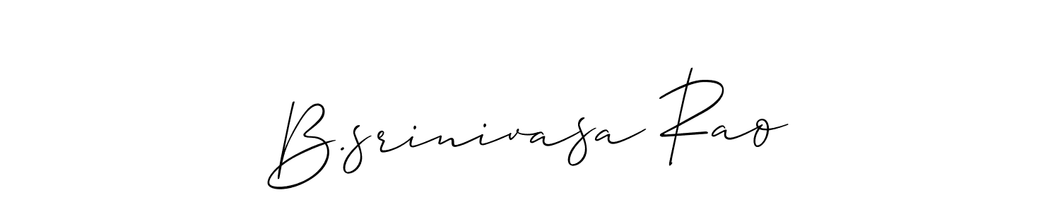 Make a beautiful signature design for name B.srinivasa Rao. With this signature (Allison_Script) style, you can create a handwritten signature for free. B.srinivasa Rao signature style 2 images and pictures png
