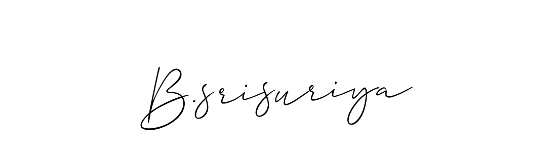 It looks lik you need a new signature style for name B.srisuriya. Design unique handwritten (Allison_Script) signature with our free signature maker in just a few clicks. B.srisuriya signature style 2 images and pictures png