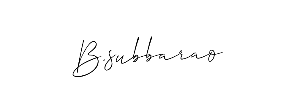 Create a beautiful signature design for name B.subbarao. With this signature (Allison_Script) fonts, you can make a handwritten signature for free. B.subbarao signature style 2 images and pictures png