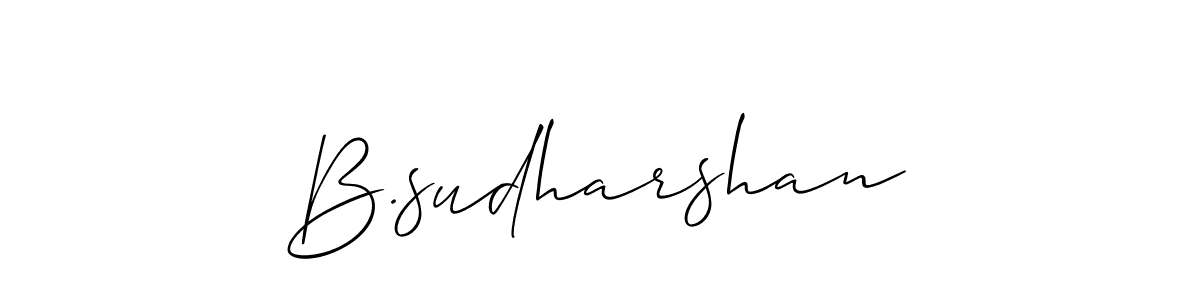 Make a beautiful signature design for name B.sudharshan. Use this online signature maker to create a handwritten signature for free. B.sudharshan signature style 2 images and pictures png