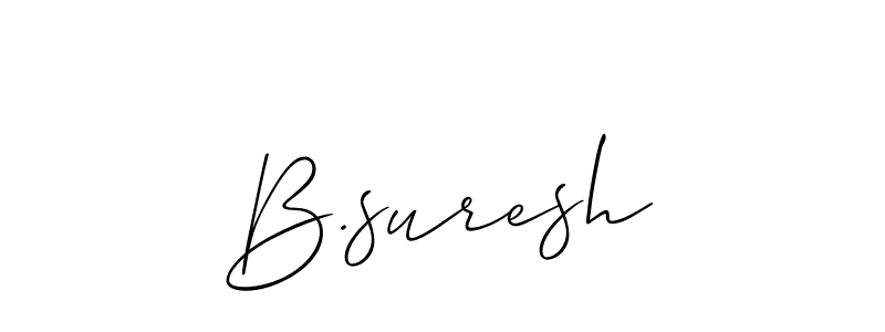 It looks lik you need a new signature style for name B.suresh. Design unique handwritten (Allison_Script) signature with our free signature maker in just a few clicks. B.suresh signature style 2 images and pictures png