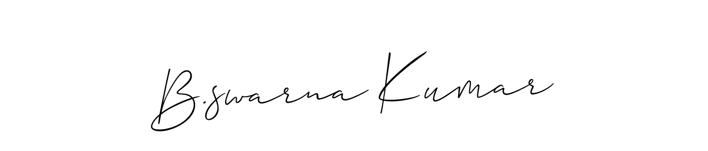 Make a beautiful signature design for name B.swarna Kumar. Use this online signature maker to create a handwritten signature for free. B.swarna Kumar signature style 2 images and pictures png