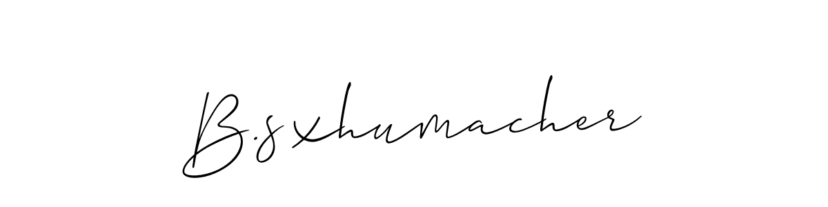 if you are searching for the best signature style for your name B.sxhumacher. so please give up your signature search. here we have designed multiple signature styles  using Allison_Script. B.sxhumacher signature style 2 images and pictures png