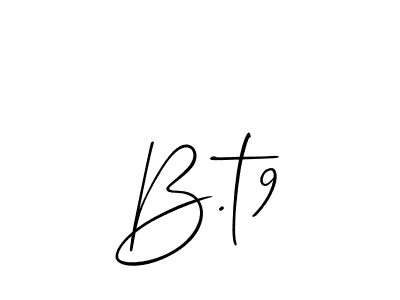 Create a beautiful signature design for name B.t9. With this signature (Allison_Script) fonts, you can make a handwritten signature for free. B.t9 signature style 2 images and pictures png