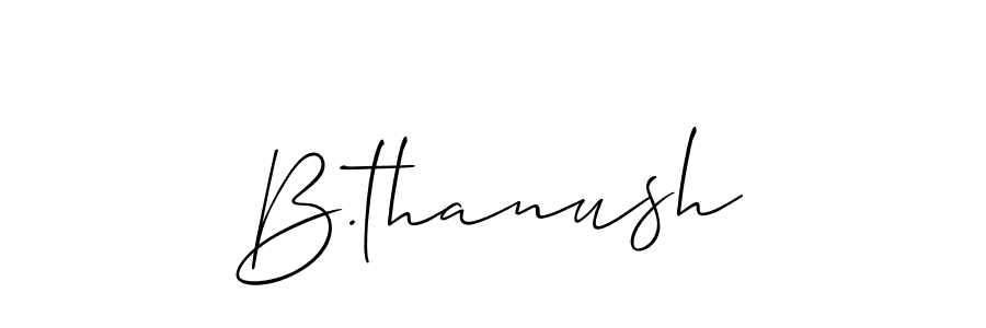 How to make B.thanush signature? Allison_Script is a professional autograph style. Create handwritten signature for B.thanush name. B.thanush signature style 2 images and pictures png