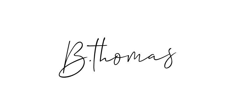 How to make B.thomas signature? Allison_Script is a professional autograph style. Create handwritten signature for B.thomas name. B.thomas signature style 2 images and pictures png
