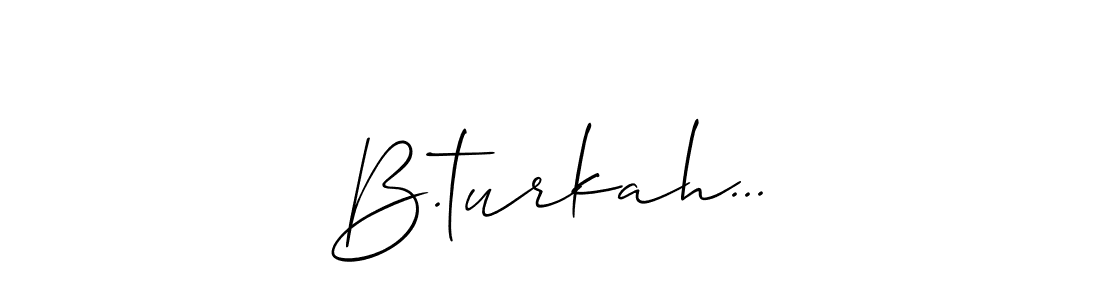 How to Draw B.turkah... signature style? Allison_Script is a latest design signature styles for name B.turkah.... B.turkah... signature style 2 images and pictures png
