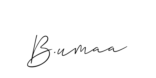 How to make B.umaa signature? Allison_Script is a professional autograph style. Create handwritten signature for B.umaa name. B.umaa signature style 2 images and pictures png