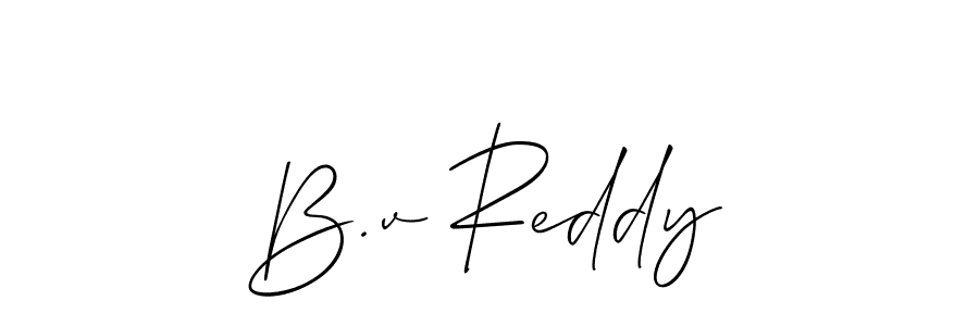 Make a beautiful signature design for name B.v Reddy. With this signature (Allison_Script) style, you can create a handwritten signature for free. B.v Reddy signature style 2 images and pictures png