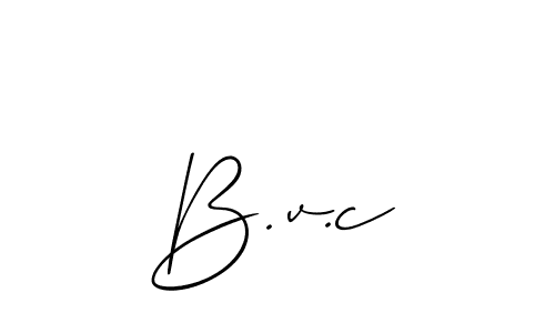 Also we have B.v.c name is the best signature style. Create professional handwritten signature collection using Allison_Script autograph style. B.v.c signature style 2 images and pictures png