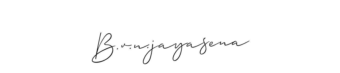 Design your own signature with our free online signature maker. With this signature software, you can create a handwritten (Allison_Script) signature for name B.v.n.jayasena. B.v.n.jayasena signature style 2 images and pictures png