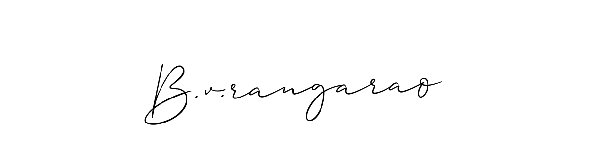 Use a signature maker to create a handwritten signature online. With this signature software, you can design (Allison_Script) your own signature for name B.v.rangarao. B.v.rangarao signature style 2 images and pictures png