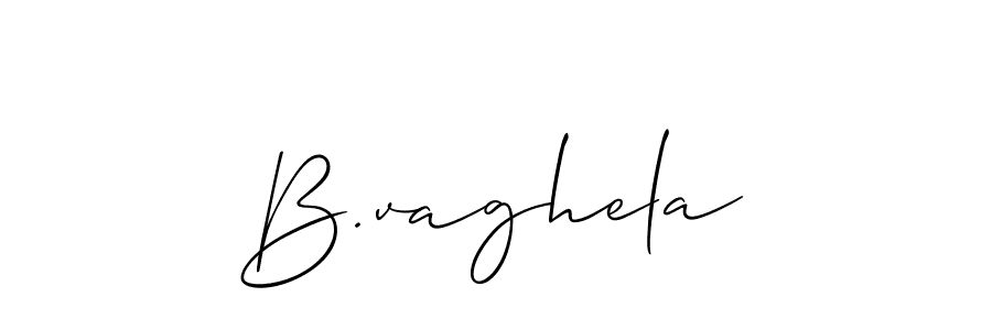 Design your own signature with our free online signature maker. With this signature software, you can create a handwritten (Allison_Script) signature for name B.vaghela. B.vaghela signature style 2 images and pictures png