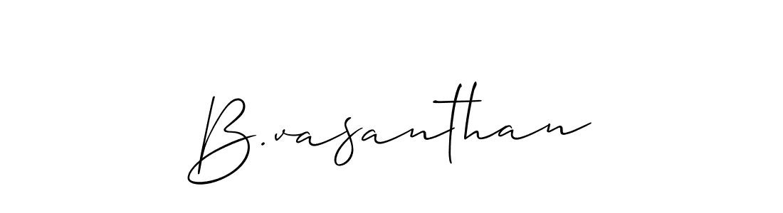 Similarly Allison_Script is the best handwritten signature design. Signature creator online .You can use it as an online autograph creator for name B.vasanthan. B.vasanthan signature style 2 images and pictures png