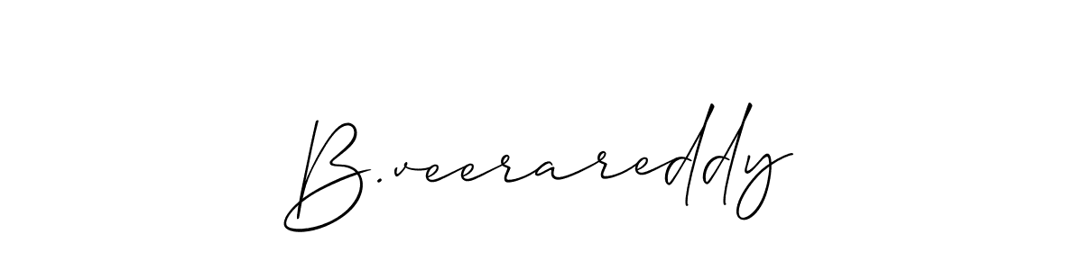 Make a beautiful signature design for name B.veerareddy. With this signature (Allison_Script) style, you can create a handwritten signature for free. B.veerareddy signature style 2 images and pictures png