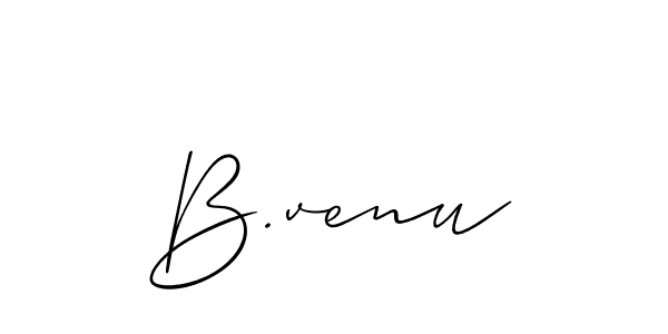 Design your own signature with our free online signature maker. With this signature software, you can create a handwritten (Allison_Script) signature for name B.venu. B.venu signature style 2 images and pictures png