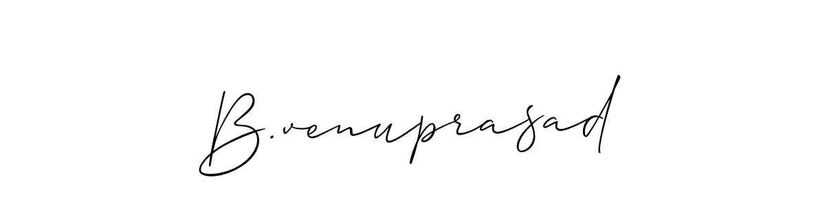 if you are searching for the best signature style for your name B.venuprasad. so please give up your signature search. here we have designed multiple signature styles  using Allison_Script. B.venuprasad signature style 2 images and pictures png