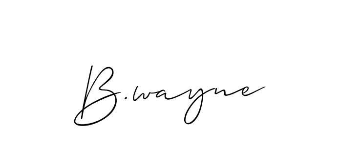 Design your own signature with our free online signature maker. With this signature software, you can create a handwritten (Allison_Script) signature for name B.wayne. B.wayne signature style 2 images and pictures png