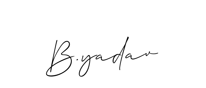 You should practise on your own different ways (Allison_Script) to write your name (B.yadav) in signature. don't let someone else do it for you. B.yadav signature style 2 images and pictures png