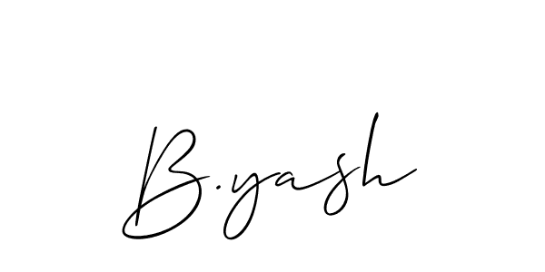 Make a beautiful signature design for name B.yash. With this signature (Allison_Script) style, you can create a handwritten signature for free. B.yash signature style 2 images and pictures png