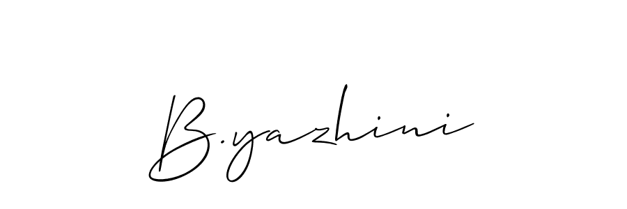 How to Draw B.yazhini signature style? Allison_Script is a latest design signature styles for name B.yazhini. B.yazhini signature style 2 images and pictures png