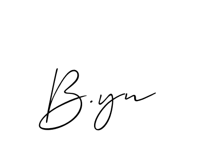 Use a signature maker to create a handwritten signature online. With this signature software, you can design (Allison_Script) your own signature for name B.yn. B.yn signature style 2 images and pictures png