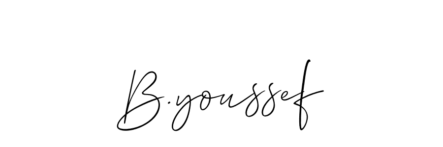 Use a signature maker to create a handwritten signature online. With this signature software, you can design (Allison_Script) your own signature for name B.youssef. B.youssef signature style 2 images and pictures png
