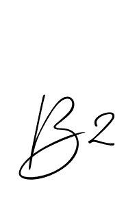 Similarly Allison_Script is the best handwritten signature design. Signature creator online .You can use it as an online autograph creator for name B2. B2 signature style 2 images and pictures png