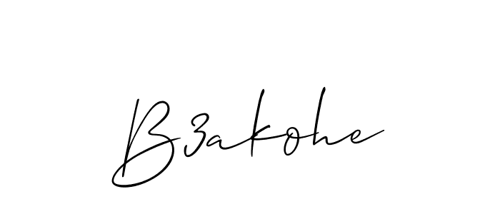Use a signature maker to create a handwritten signature online. With this signature software, you can design (Allison_Script) your own signature for name B3akohe. B3akohe signature style 2 images and pictures png