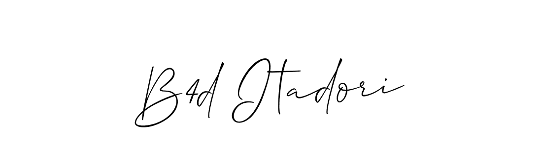 Allison_Script is a professional signature style that is perfect for those who want to add a touch of class to their signature. It is also a great choice for those who want to make their signature more unique. Get B4d Itadori name to fancy signature for free. B4d Itadori signature style 2 images and pictures png