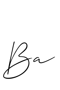 Allison_Script is a professional signature style that is perfect for those who want to add a touch of class to their signature. It is also a great choice for those who want to make their signature more unique. Get Ba name to fancy signature for free. Ba signature style 2 images and pictures png