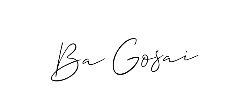 Also You can easily find your signature by using the search form. We will create Ba Gosai name handwritten signature images for you free of cost using Allison_Script sign style. Ba Gosai signature style 2 images and pictures png