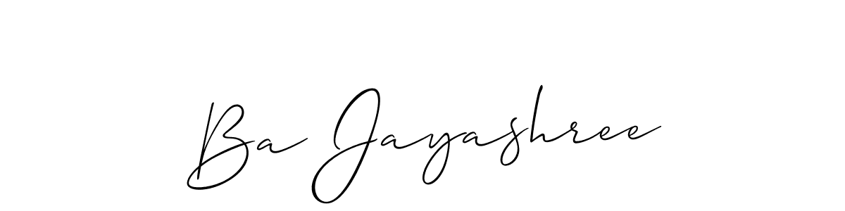 You can use this online signature creator to create a handwritten signature for the name Ba Jayashree. This is the best online autograph maker. Ba Jayashree signature style 2 images and pictures png